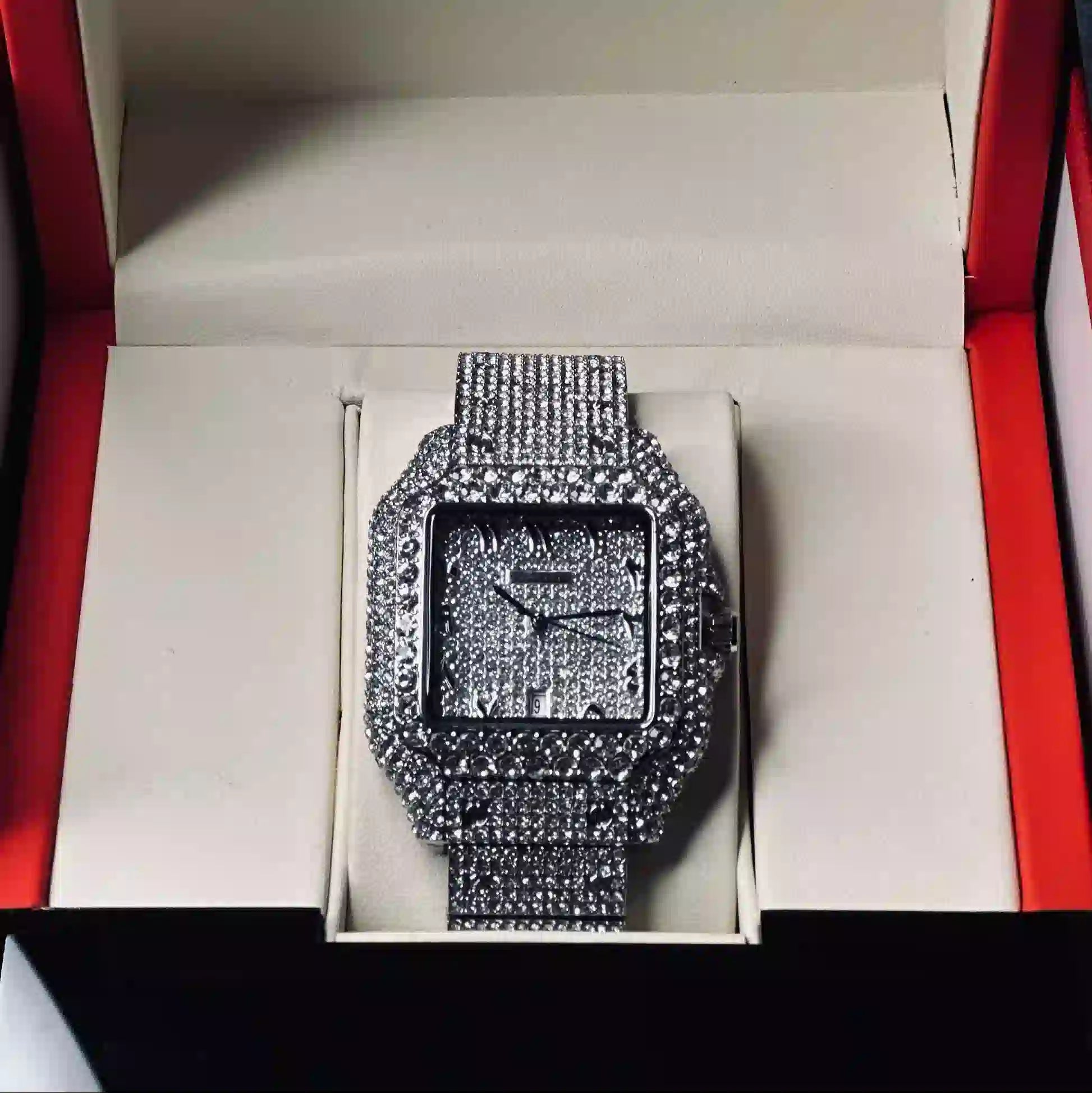 Iced-Tone Watch in Silver and Golden