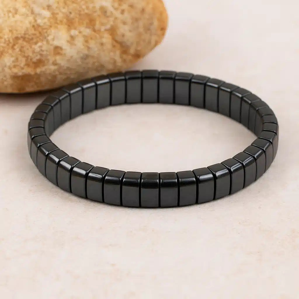 HEMATITE NATURAL STONE MEN’S BRACELET
