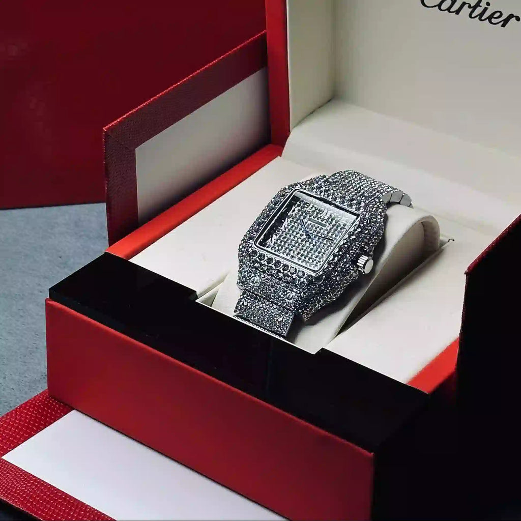 Iced-Tone Watch in Silver and Golden
