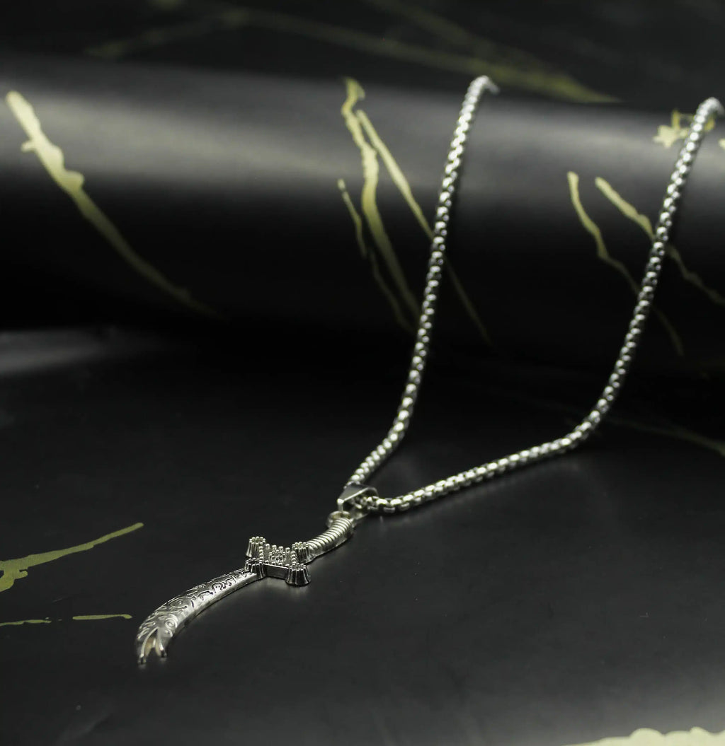 Premium Silver Tone Zulfiqar Necklace