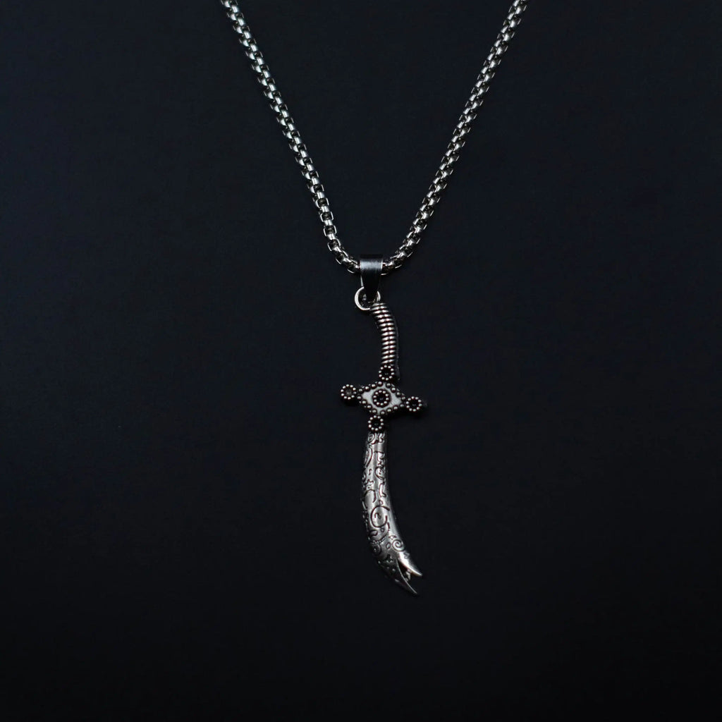 Premium Silver Tone Zulfiqar Necklace