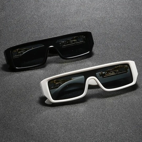LEOPARD PRINT METAL EYEGLASSES PAIR